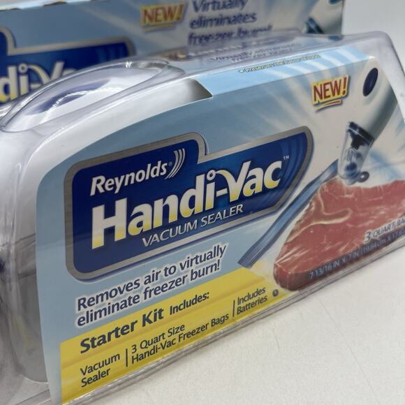 Reynolds Handi-Vac Vacuum 9 Gallon Size Freezer Bags NEW Discontinued - Picture 3 of 4